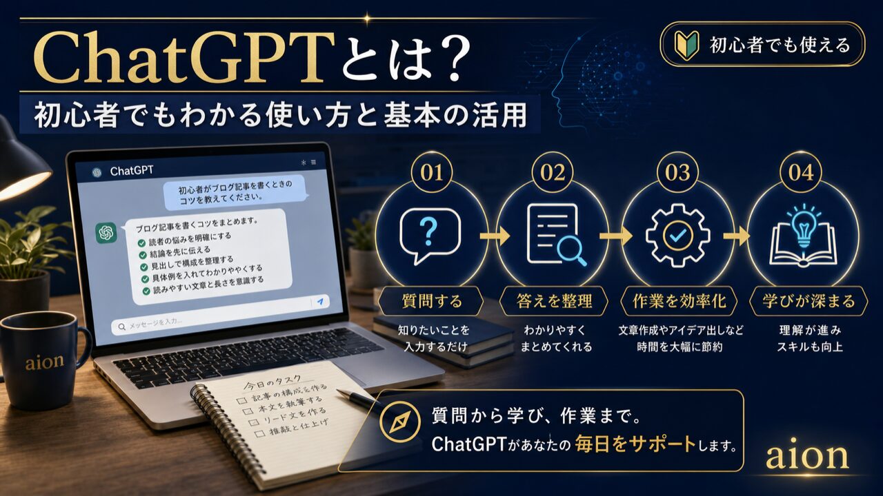 ChatGPTとは？初心者でもわかる使い方と基本の活用の図解