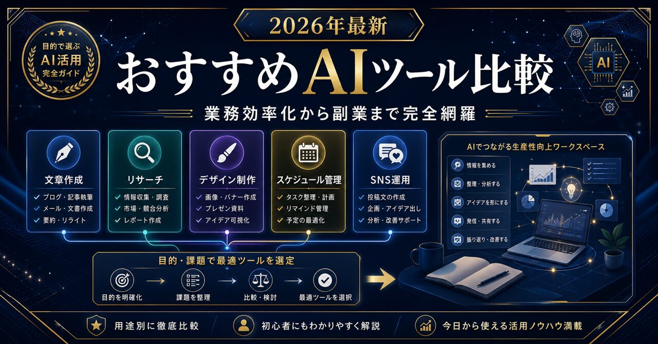 おすすめAIツール比較のアイキャッチ