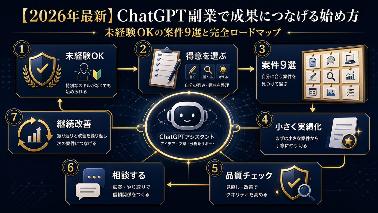 AI副業ロードマップの要点図解