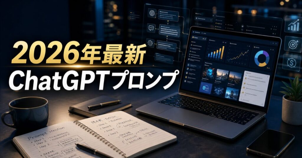 【2026年最新】ChatGPTプロンプト上達の全方法｜初心者でも月10万稼ぐAI活用術のアイキャッチ