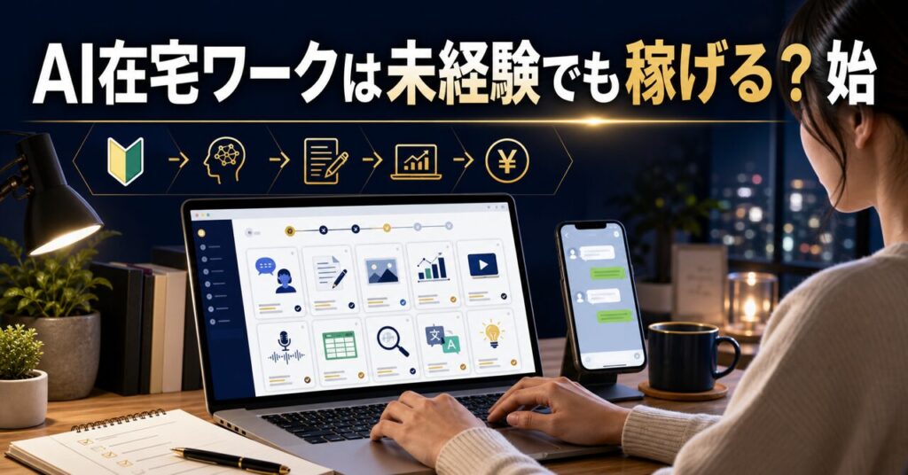 AI在宅ワークは未経験でも稼げる？始め方と職種10選【2026年最新】