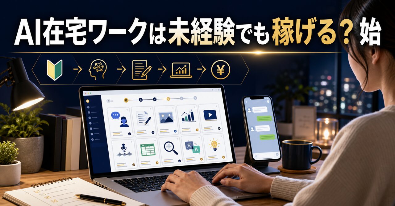 AI在宅ワークは未経験でも稼げる？始め方と職種10選【2026年最新】
