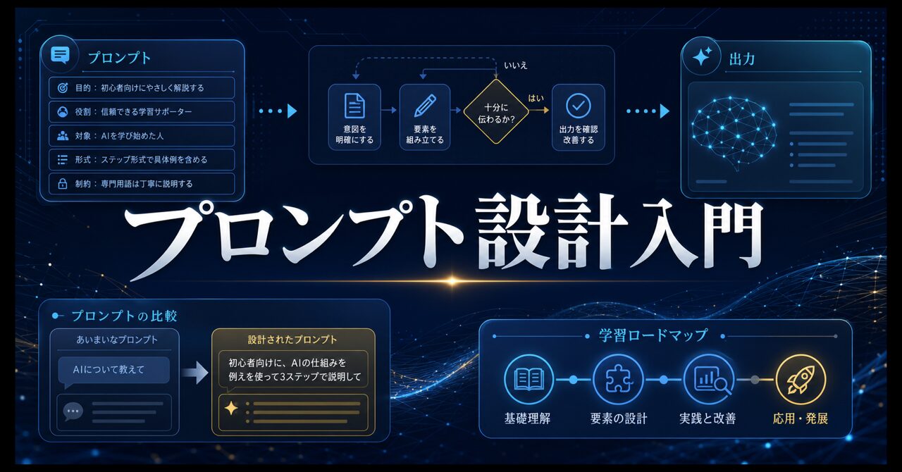 プロンプトエンジニアリング入門|AIを操る基本から応用まで完全ガイドのアイキャッチ