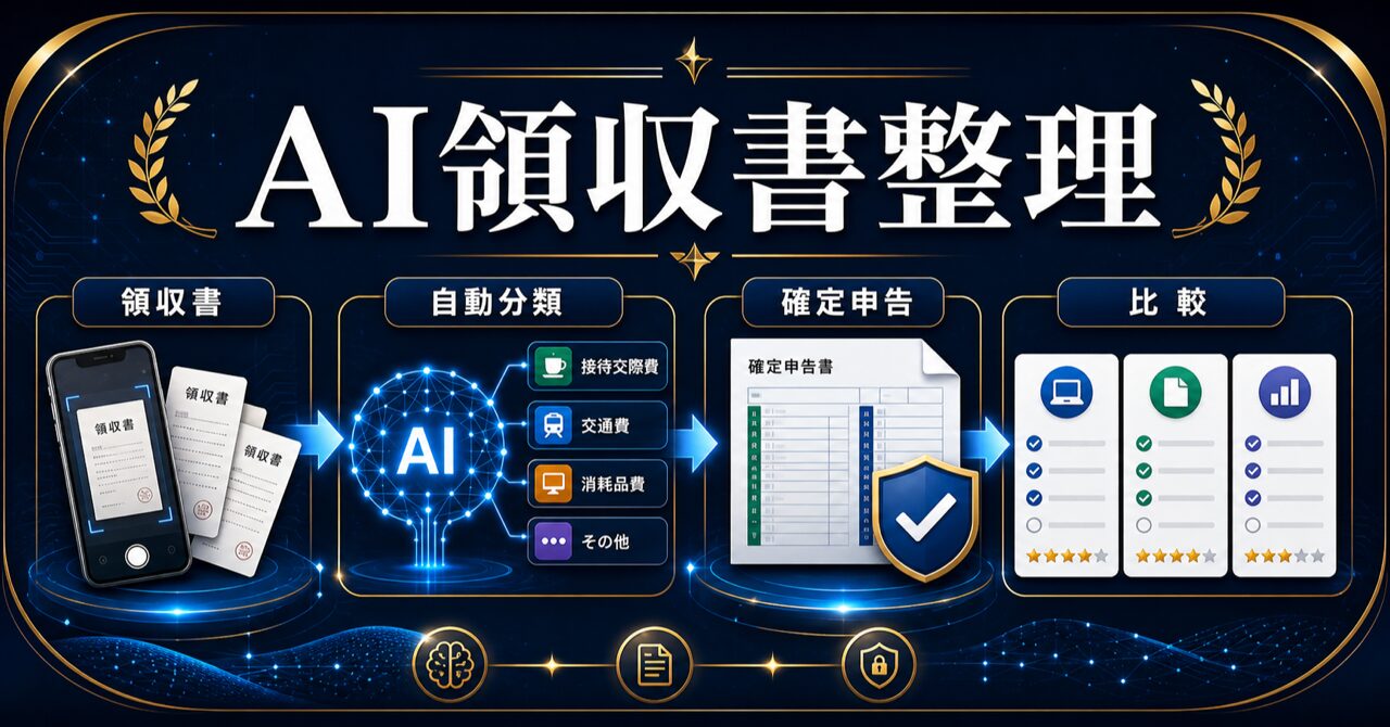 AIで確定申告の領収書整理を自動化｜ChatGPT活用術と最新ソフト比較2026のアイキャッチ