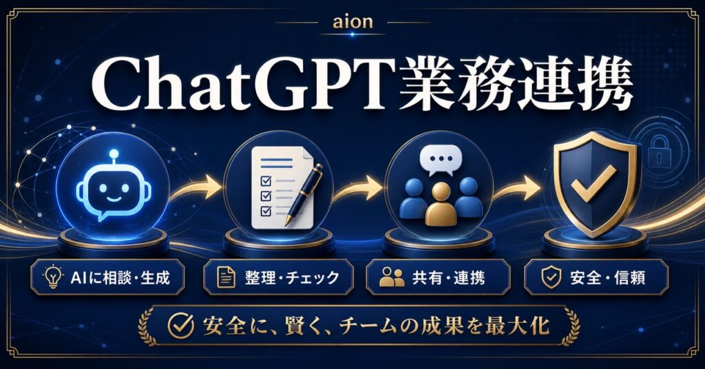 ChatGPT業務連携の基礎ガイド｜安全な活用手順を初心者向けに解説【2026年版】のアイキャッチ