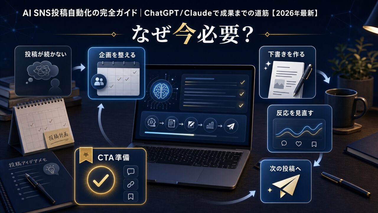 なぜ今AIによるSNS投稿自動化が必要なのかの図解
