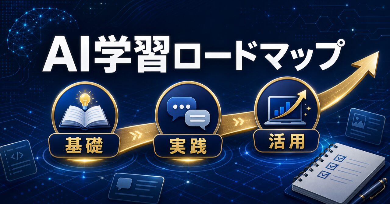 ChatGPT学習ロードマップ完全版｜初心者が3ヶ月で月10万円を目指す全手順のアイキャッチ