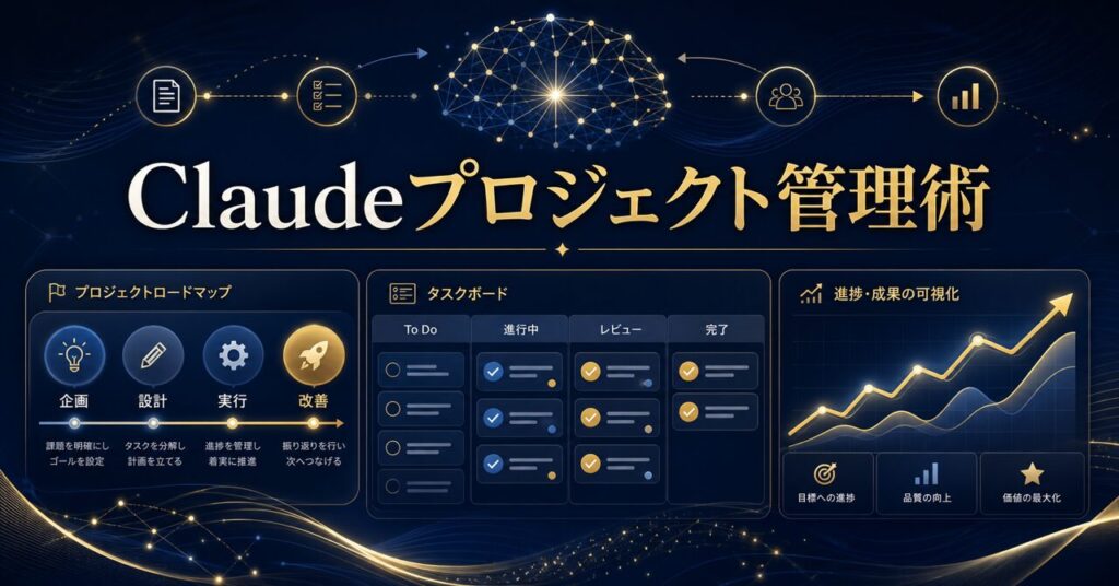 Claude プロジェクト管理術｜AIで業務効率を最大化し、在宅ワーク・副業で稼ぐ方法のアイキャッチ