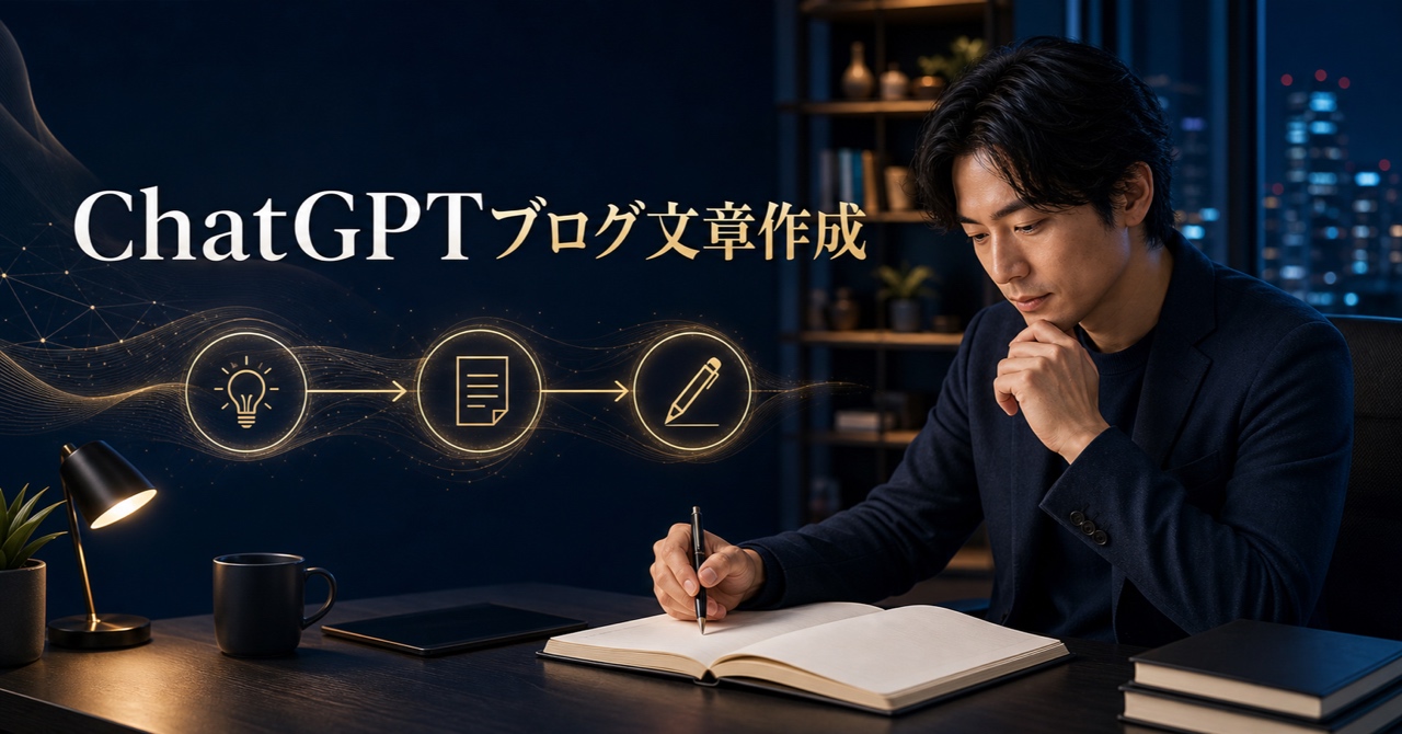 ChatGPTで高品質なブログ記事の文章作成【2026年最新】プロンプト・活用法・注意点を完全網羅のアイキャッチ