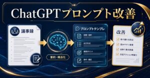 【2026年最新】ChatGPT議事録作成プロンプト決定版！コピペで使えるテンプレート15選のアイキャッチ