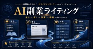 【2026年最新】ChatGPT副業ライティングで月10万円稼ぐ方法｜未経験からの始め方と案件獲得術のアイキャッチ