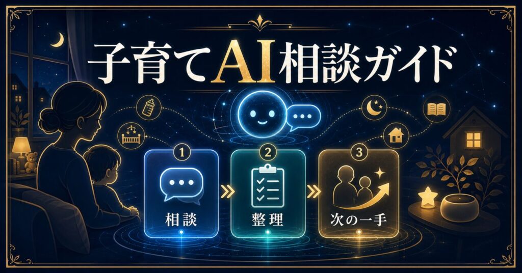 ChatGPTを子育て相談にフル活用！24時間頼れるAI相談相手が育児の悩みを解決のアイキャッチ