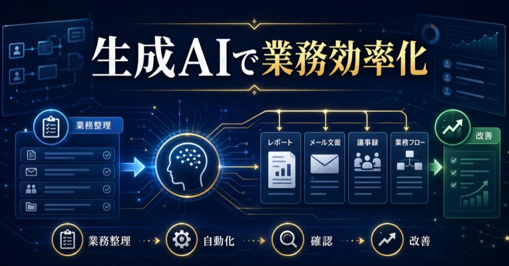 【2026年最新】中小企業のChatGPT業務効率化事例15選！コスト削減と生産性向上の秘訣のアイキャッチ
