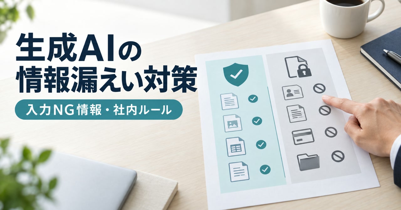 生成AIの情報漏えい対策｜入力NG情報とオプトアウト設定・社内ルール